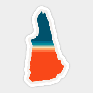 New Hampshire State Retro Map Sticker